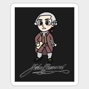 Chibi John Hancock with Signature (Small Print) Sticker